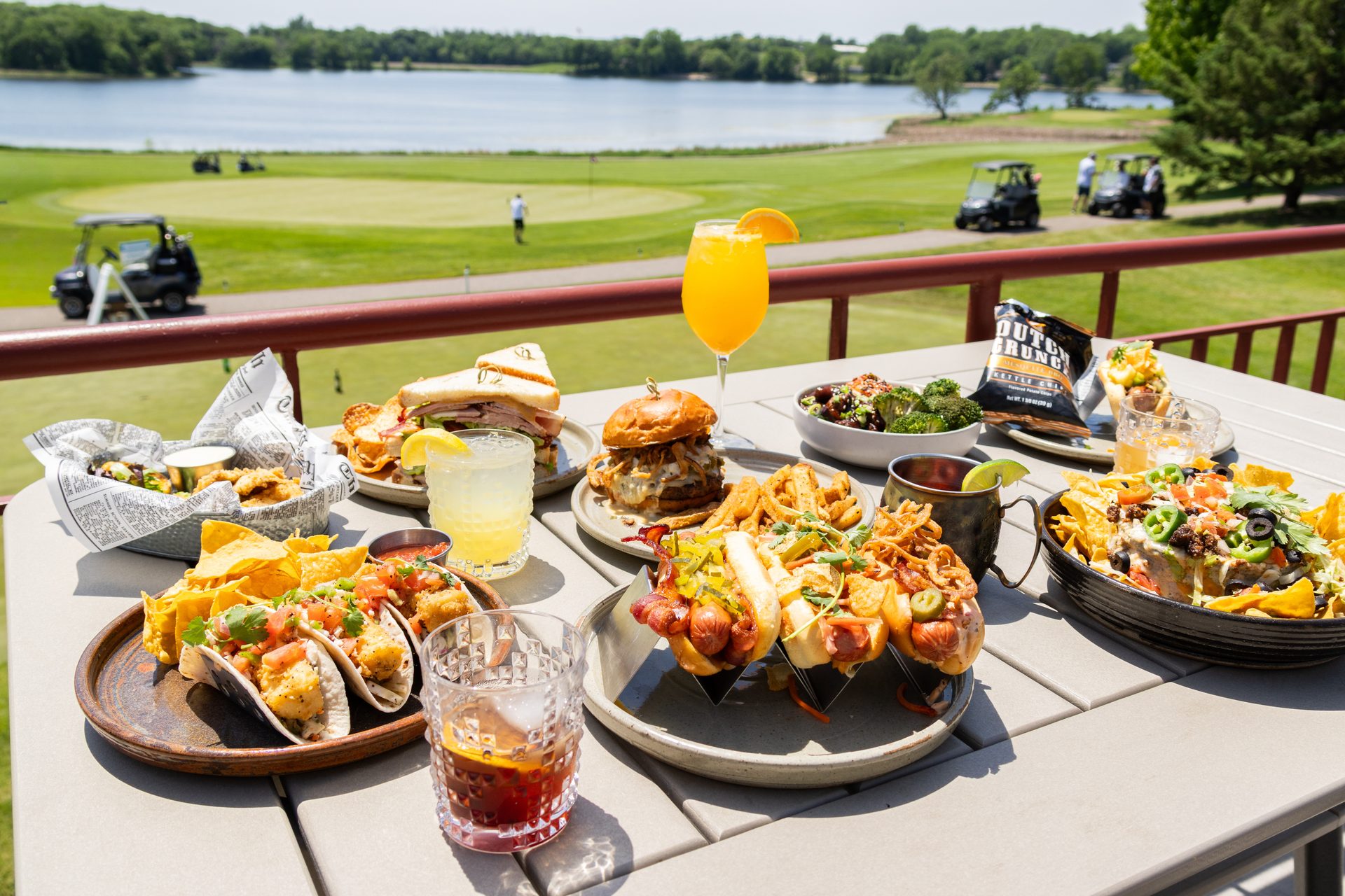Scratch-made food served lakeside.
